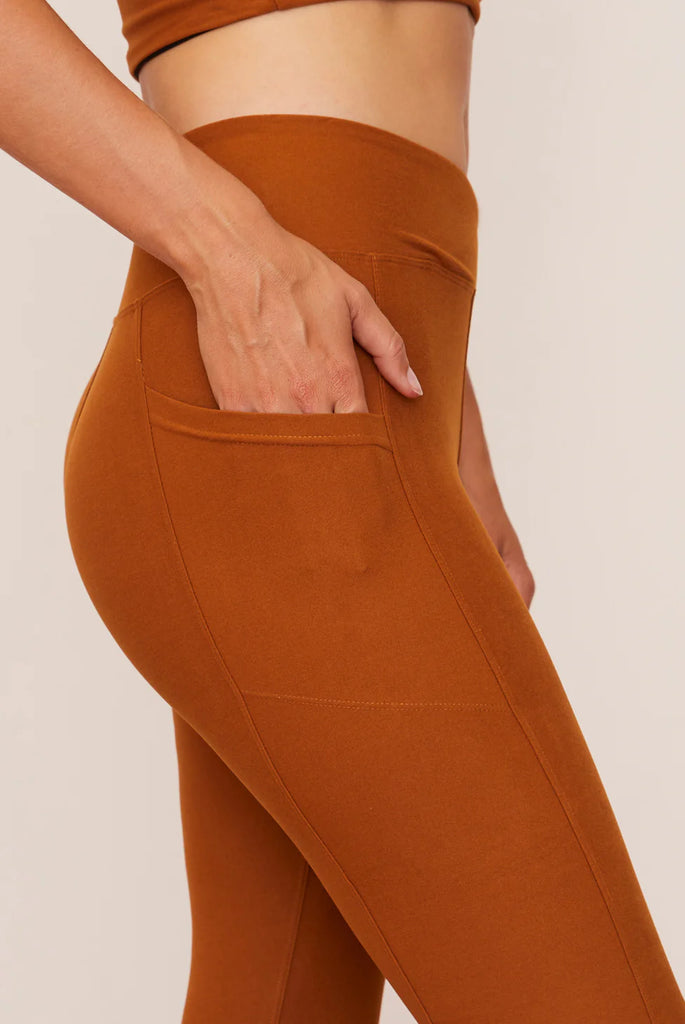 Women's Crossover Pocket Leggings - Turmeric