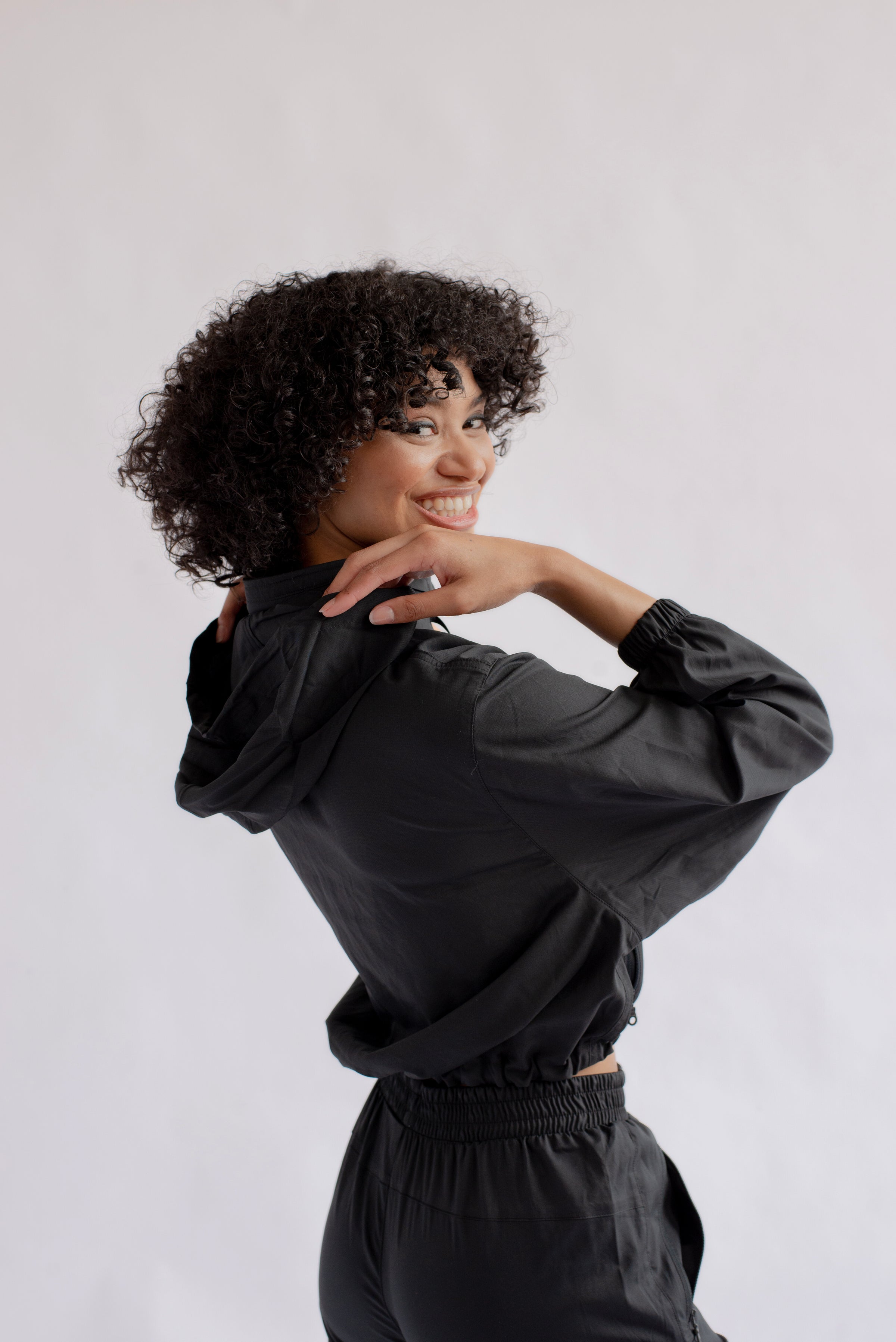 Hummingbird Half Zip Windbreaker Black | Squareco