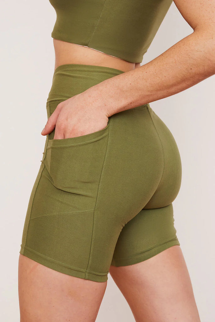 Women's Midi Bike Shorts - Eucalyptus